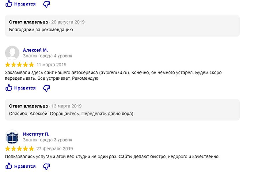 Отзывы на Яндекс-Картах